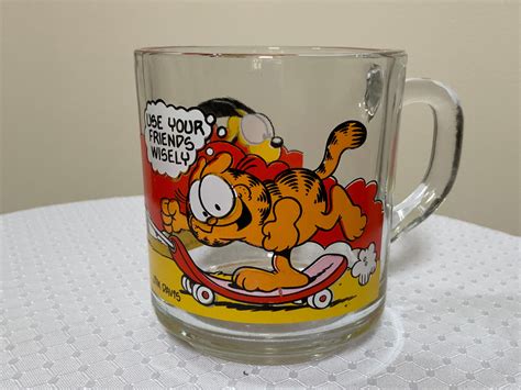 garfield glass mug|mcdonald's garfield glasses.